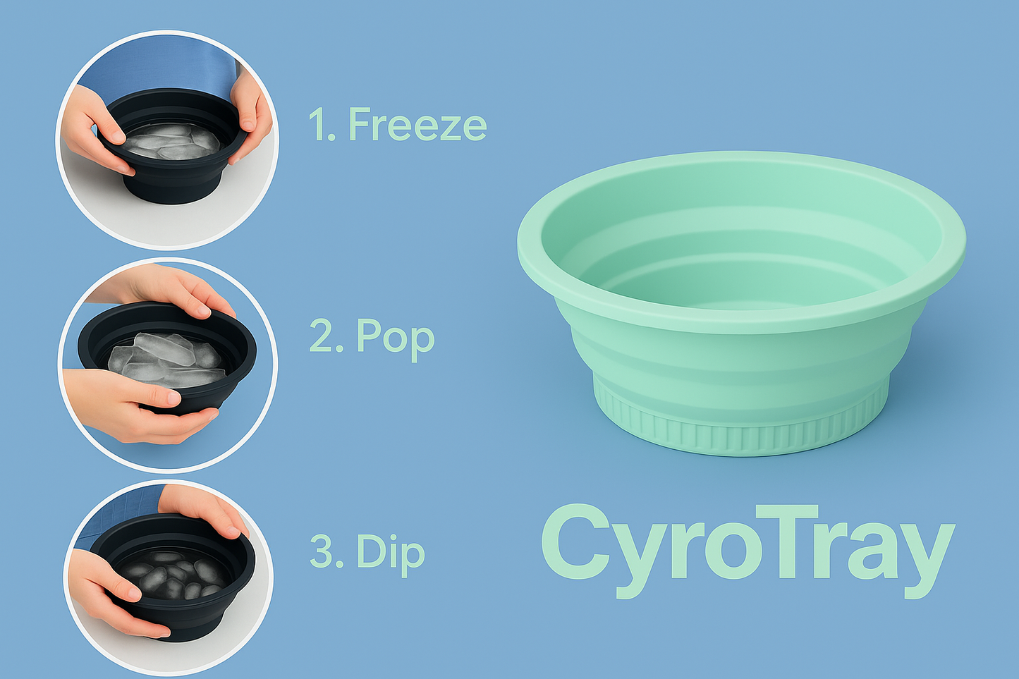 Portable Silicone Ice Basin